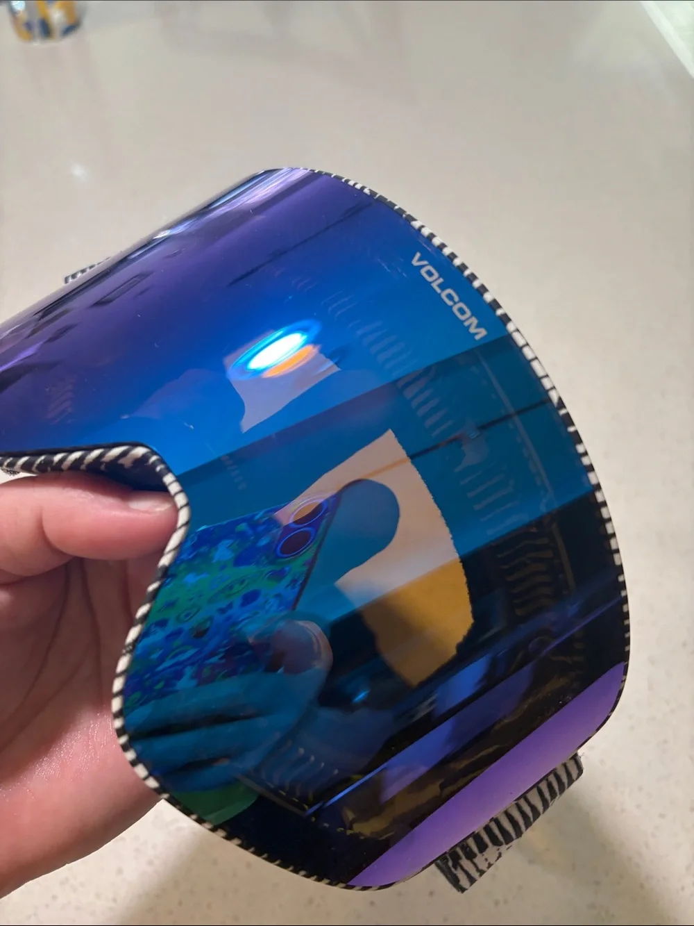 Volcom Blue Purple Mirrored Ski/Snowboard Goggles
